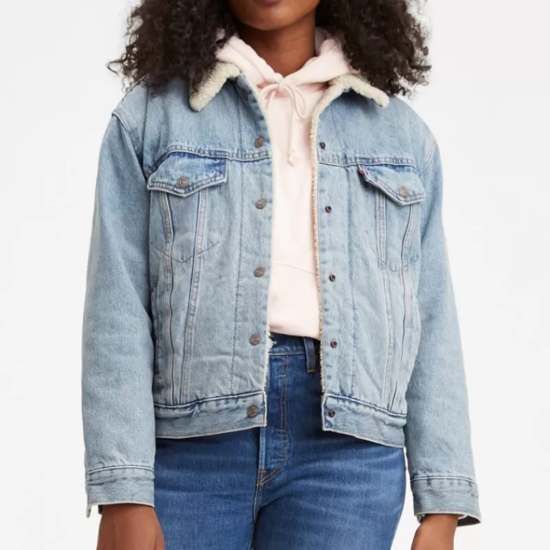 Blouson en jean fourré Levis femme Sherpa Trucker strangerways<Levi's ® Cheap