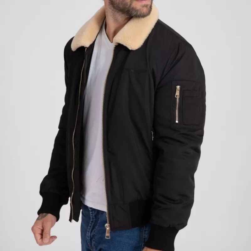 Blouson pilote Versmold noir<Bombers Original Shop