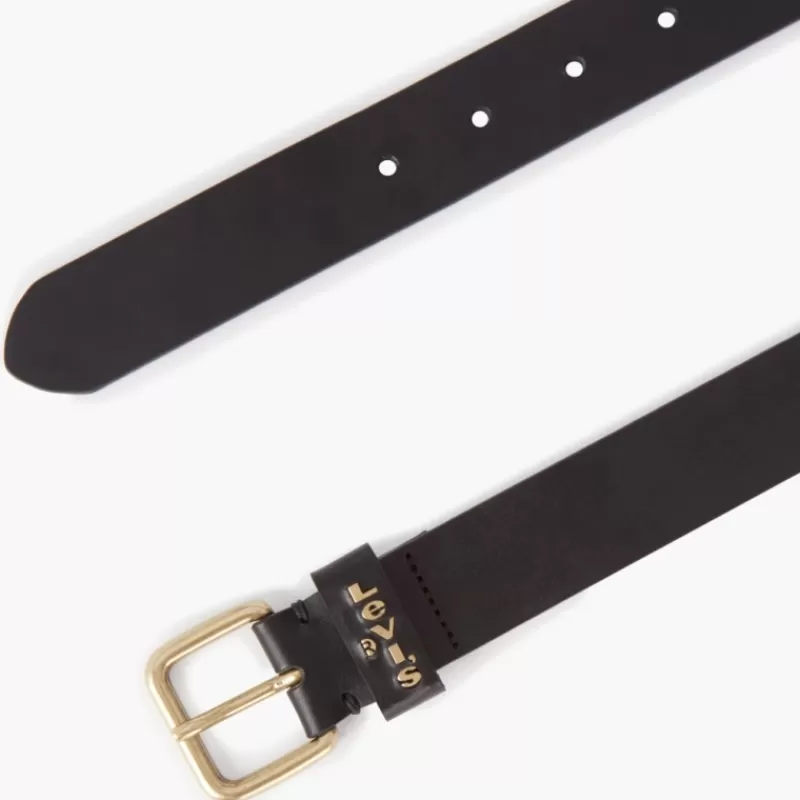 Ceinture femme Levis ® en cuir noir boucle carrée<Levi's ® Shop