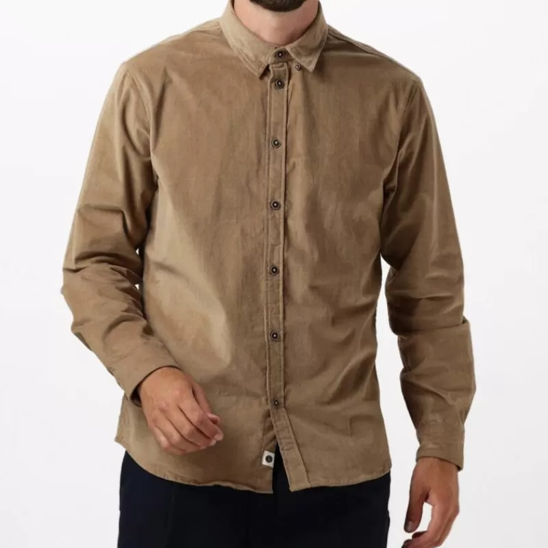 Chemise en velours beige<Anerkjendt Cheap