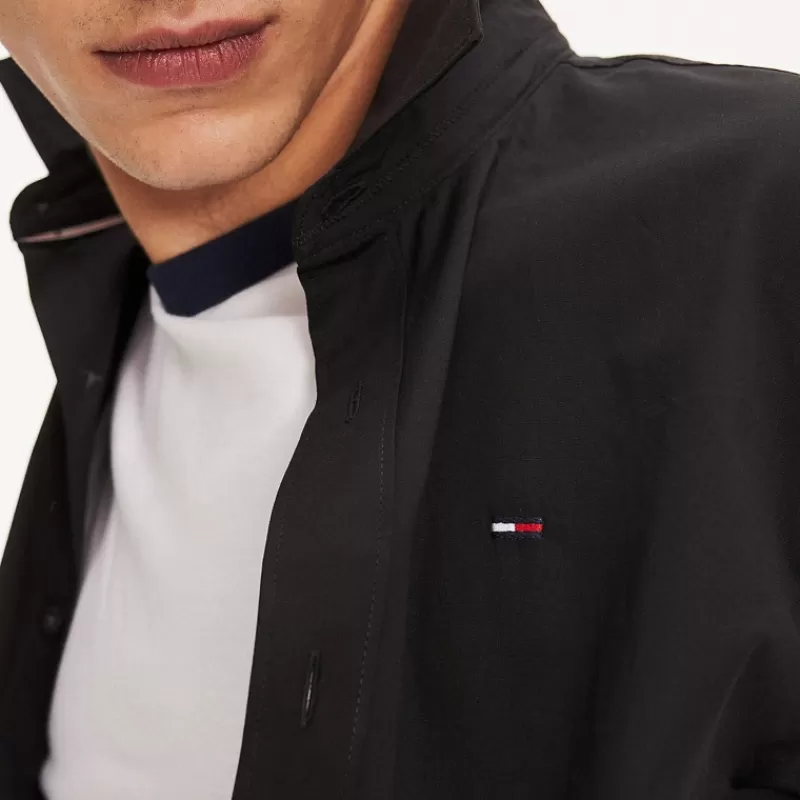 Chemise Sabim noire logo brodé<Tommy Hilfiger Cheap