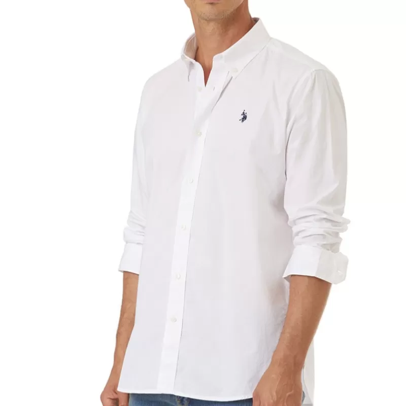 Chemise en coton blanc<Us Polo Assn Cheap