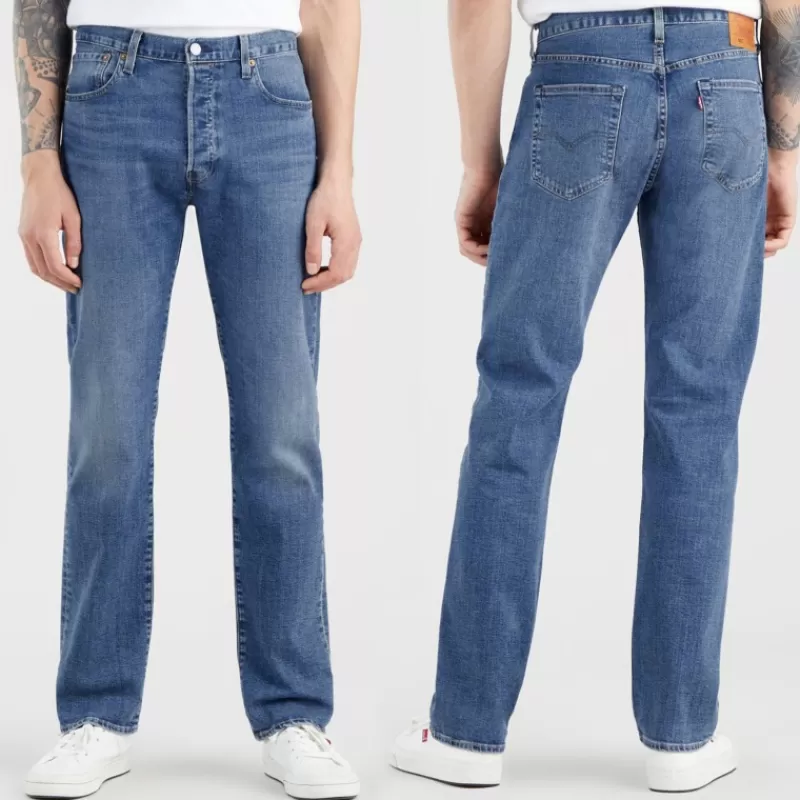 Jeans 501 originals coupe droite délavage Bulldog Indigo<Levi's ® Cheap