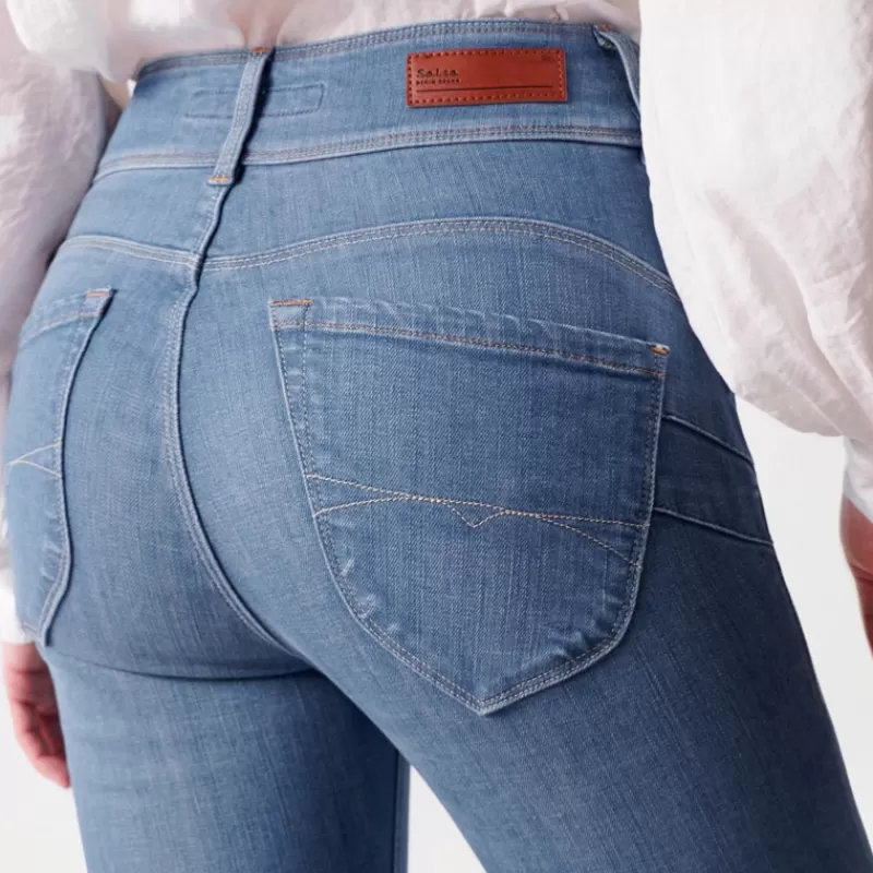 Jeans Salsa femme Secret coupe droite bleu clair<Salsa Jeans Hot