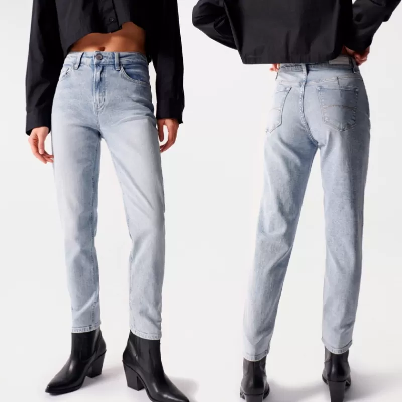 Jeans Salsa femme True Cropped Slim bleu clair<Salsa Jeans Outlet