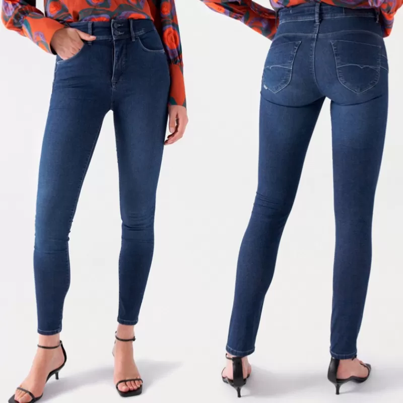 Jeans slim Salsa femme Secret bleu foncé<Salsa Jeans Online