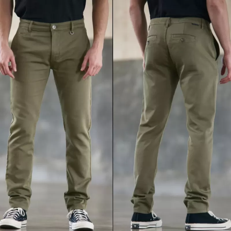 Pantalon chino Gino Epic kaki<Freeman T Porter Cheap