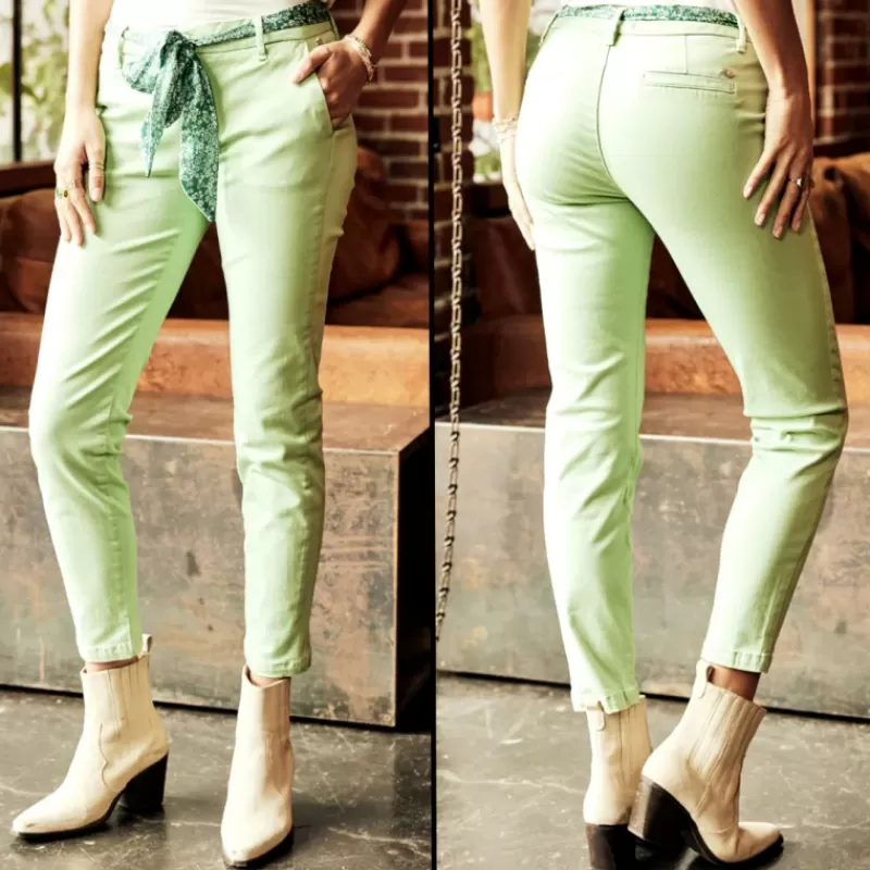 Pantalon femme Claudia Felicita vert<Freeman T Porter Flash Sale