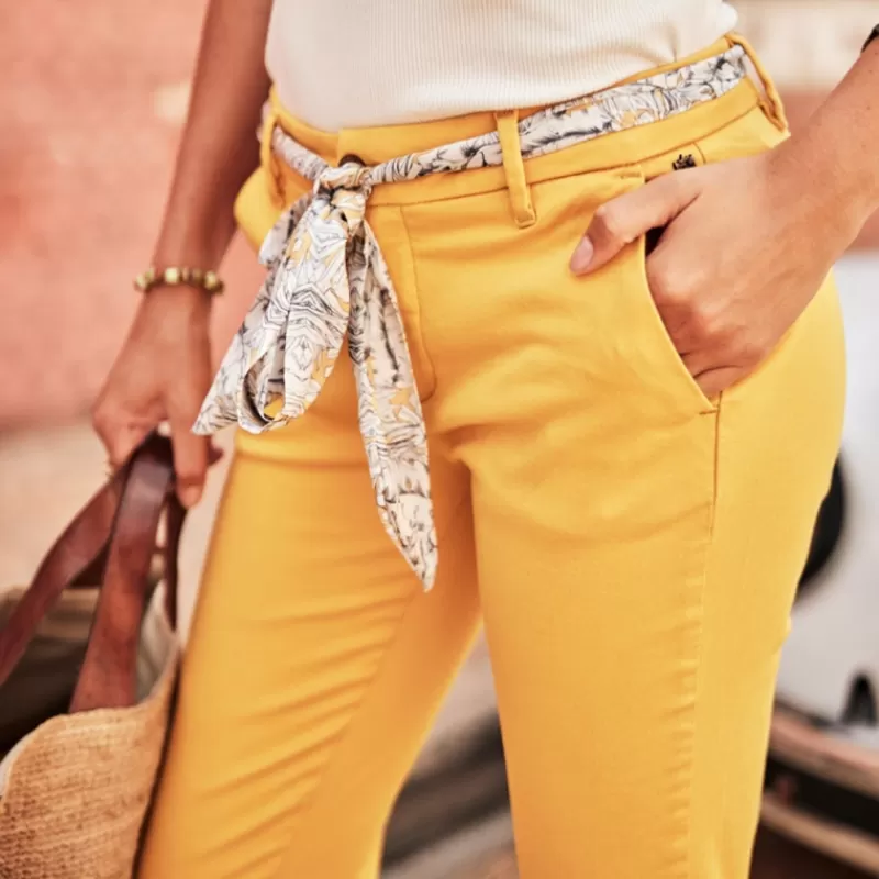 Pantalon femme Claudia jaune<Freeman T Porter Shop