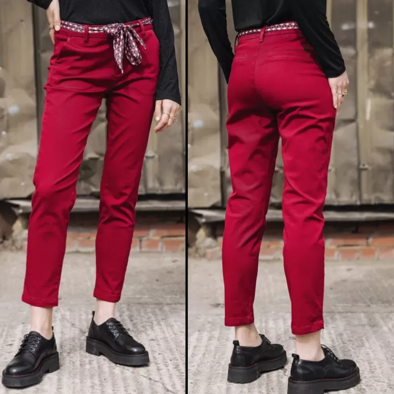 Pantalon femme Claudia rouge<Freeman T Porter New