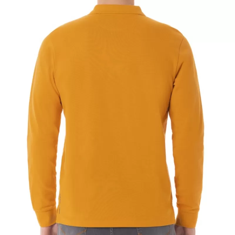 Polo manches longues jaune moutarde<Us Polo Assn Flash Sale