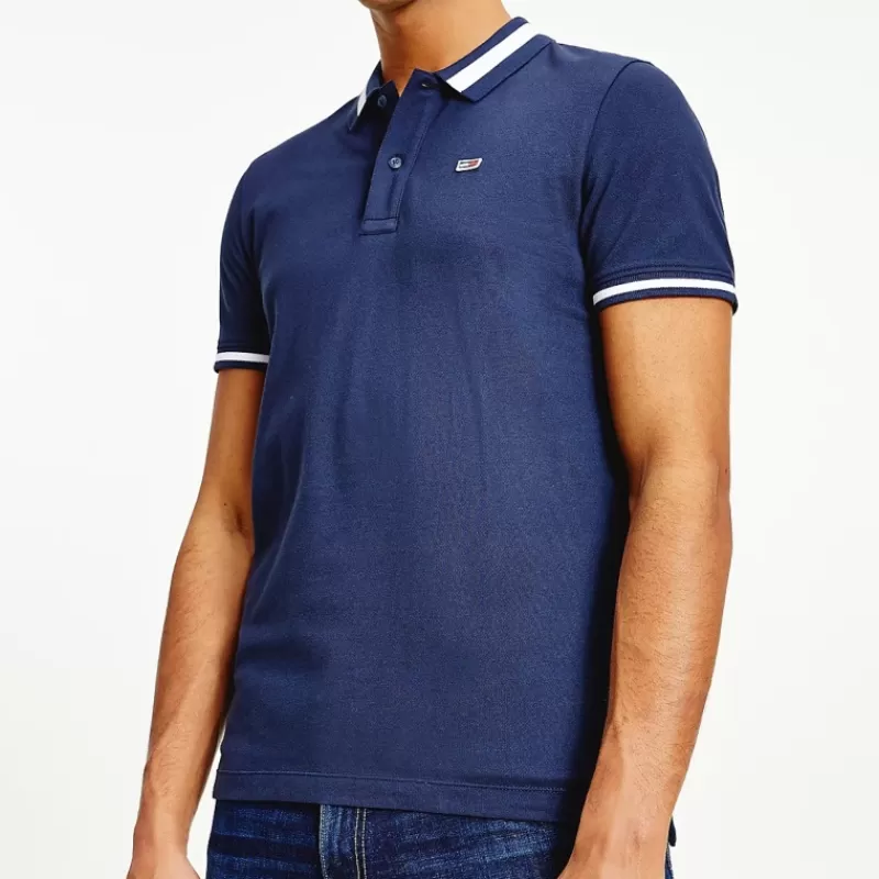 Polo Tommy Jeans homme bleu marine<Tommy Hilfiger Outlet