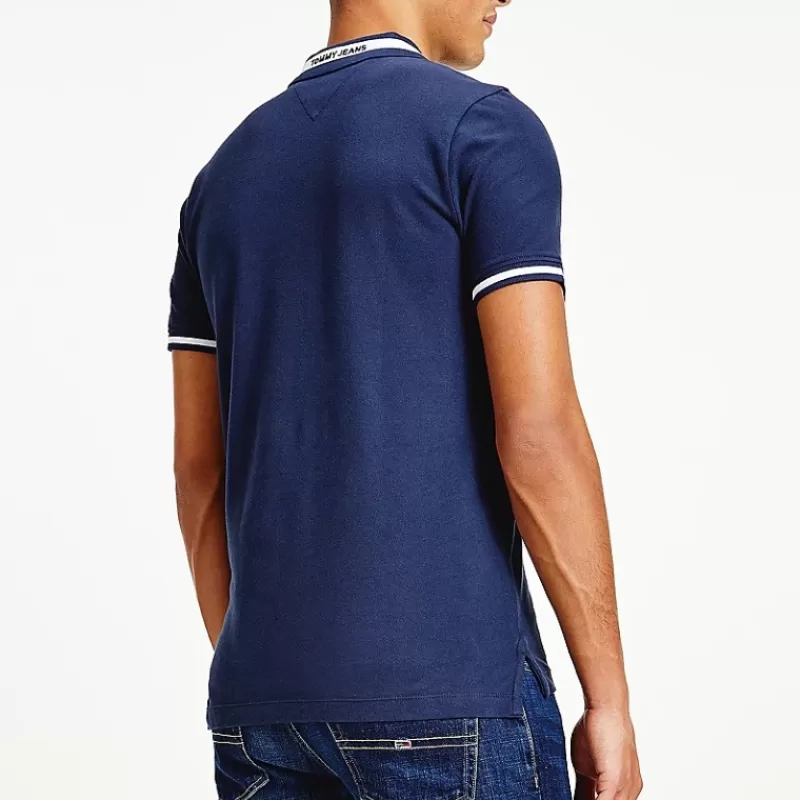 Polo Tommy Jeans homme bleu marine<Tommy Hilfiger Outlet