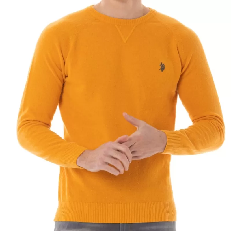 Pull en laine homme jaune moutarde<Us Polo Assn Hot