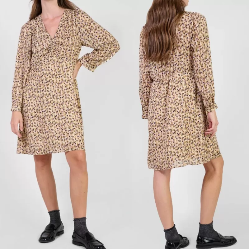 Robe Nahia à motif léopard<Le Temps Des Cerises Discount