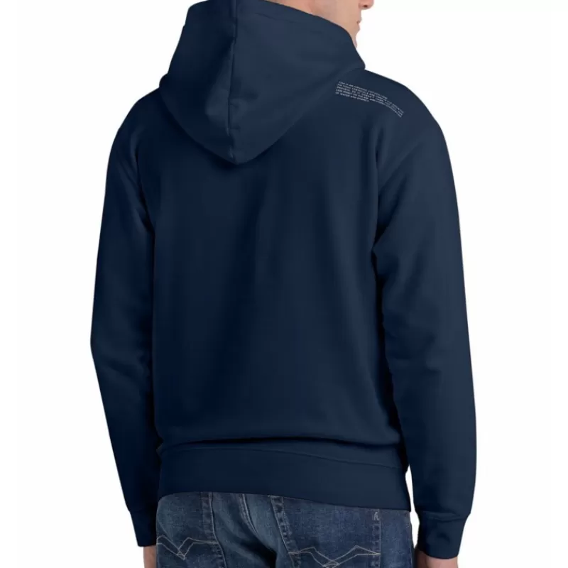 Sweat capuche bleu marine<Replay Jeans Discount