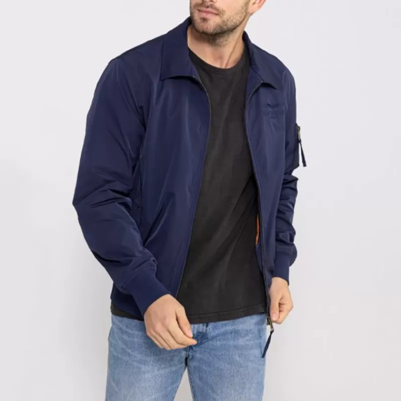 Veste Hawk bleu marine navy<Bombers Original Best Sale