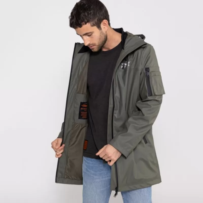 Veste longue imperméable Djinn kaki<Bombers Original Shop