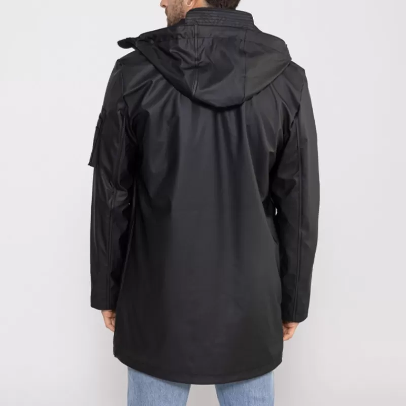 Veste longue imperméable Djinn noire<Bombers Original Store